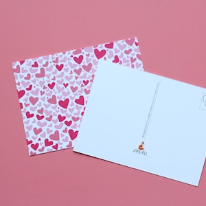 Attacco di cuore - CARTOLINA / Cartolina singola o pacchi da 8, 16, 30 / Cartolina di San Valentino con calligrafia illustrata a mano