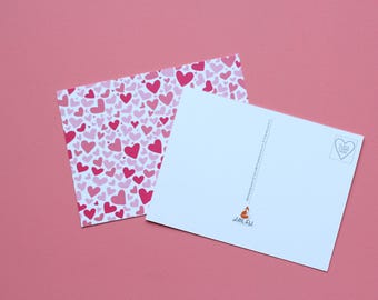 Heart Attack - POSTCARD | Single Postcard or packs of 8, 16, 30, 50 | Hand Illustrated, Calligraphy Valentines, Galentines Post Card