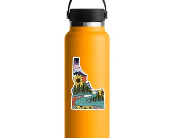 Idaho Wildflower Sticker | 3 x 4.5" Sticker | UV Resistant, Waterproof, Cheerful, Inspirational, Idaho State, Wildflowers, Happy