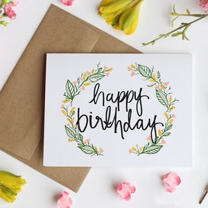 Happy Birthday June Bug | Single Card or Packs of 4 or 8 | Hand Illustrated Birthday Cards