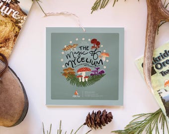 2026 The Magic of Mycelium | Small 6"x6" | Hand Illustrated 2025 Mushroom, Foraging, Scientific Calendar