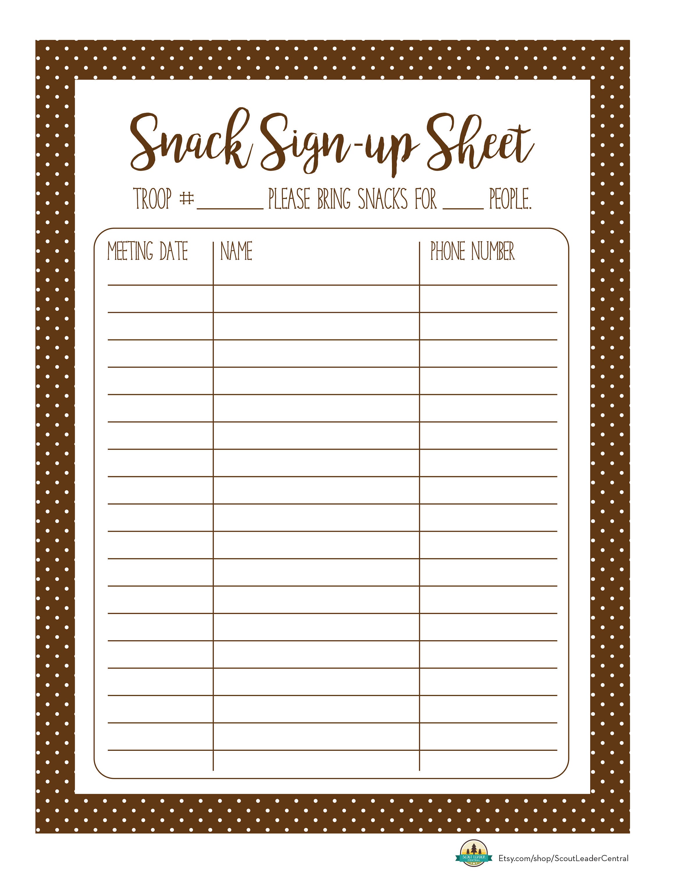 instant-download-snack-sign-up-sheet-in-brown-editable-etsy