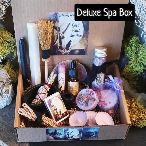 Deluxe/Large Witches Spa Box, Witch Self Care Set, Witch Gift, Witchy Gift Box, Witchy Spa Kit, Solstice Gift