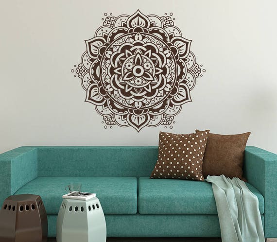 Mandala Wall Decal Yoga Studio Art Bohemian Decal Bedroom | Etsy