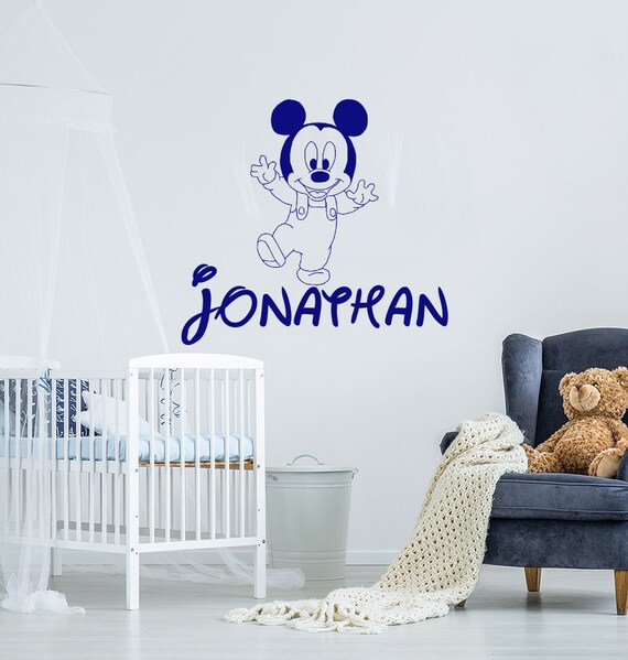 Name Wall Decals Mickey Mouse Decal Baby Nursery - Wall Decal Mickey Mouse Name Wall Decals Mickey Mouse Decal Baby Nursery - Wall Decal Mickey Mouse