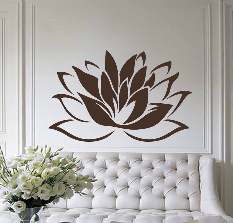 Lotus Wall Decals Flower Decal Yoga Studio Art Bohemian Boho Decor Nursery Bedroom Vinyl Sl68 - Lotus Flower Wall Decal Lotus Wall Decals Flower Decal Yoga Studio Art Bohemian Boho Decor Nursery Bedroom Vinyl Sl68 - Lotus Flower Wall Decal