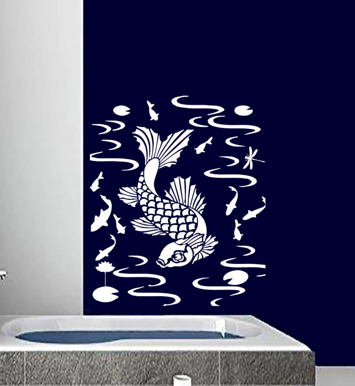 Fish Wall Decal Water Decal Fish Stickers Sea Wall Decal Etsy
