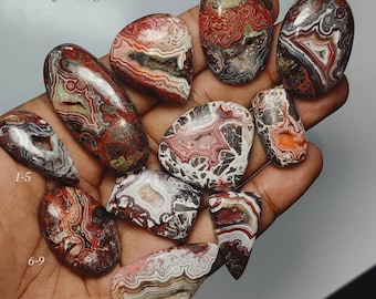 Colorful Crazy Lace Agate Cabochon | Banded Pattern Gemstone | Designer Jewelry Stone (27-45mm)