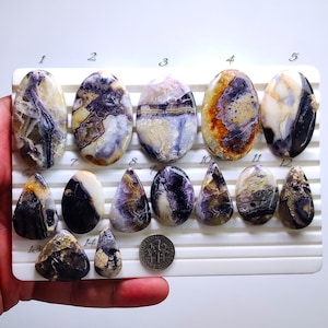 Tiffany Cabochon Stein aus den USA - Natürlicher Edelstein für Wire Wrapping Schmuck, Ringe, Anhänger, Ohrringe (24 mm-47 mm)