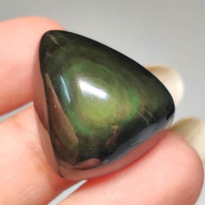 Pietra di ossidiana vellutata AAA / Cabochon con gioco di colori per gioielli artigianali, orecchini e collane (25x21x10mm)