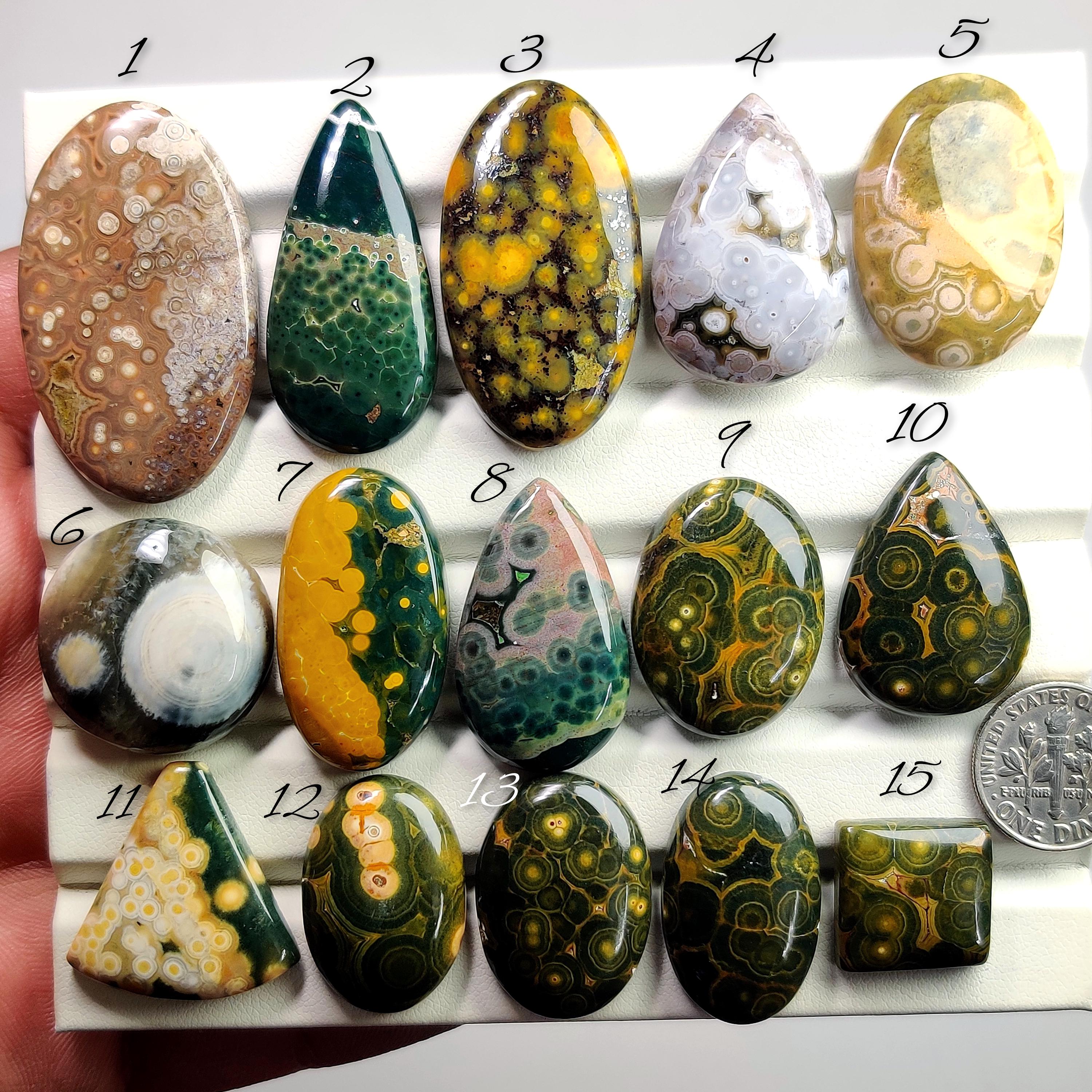 Ocean Jasper Cabochon Madagascar – Orbicular Gemstone for Jewelry