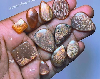 AAA Meteor Shower Rainbow Lattice Sunstone | Natural Multicolor Feldspar Gem (14-25mm)
