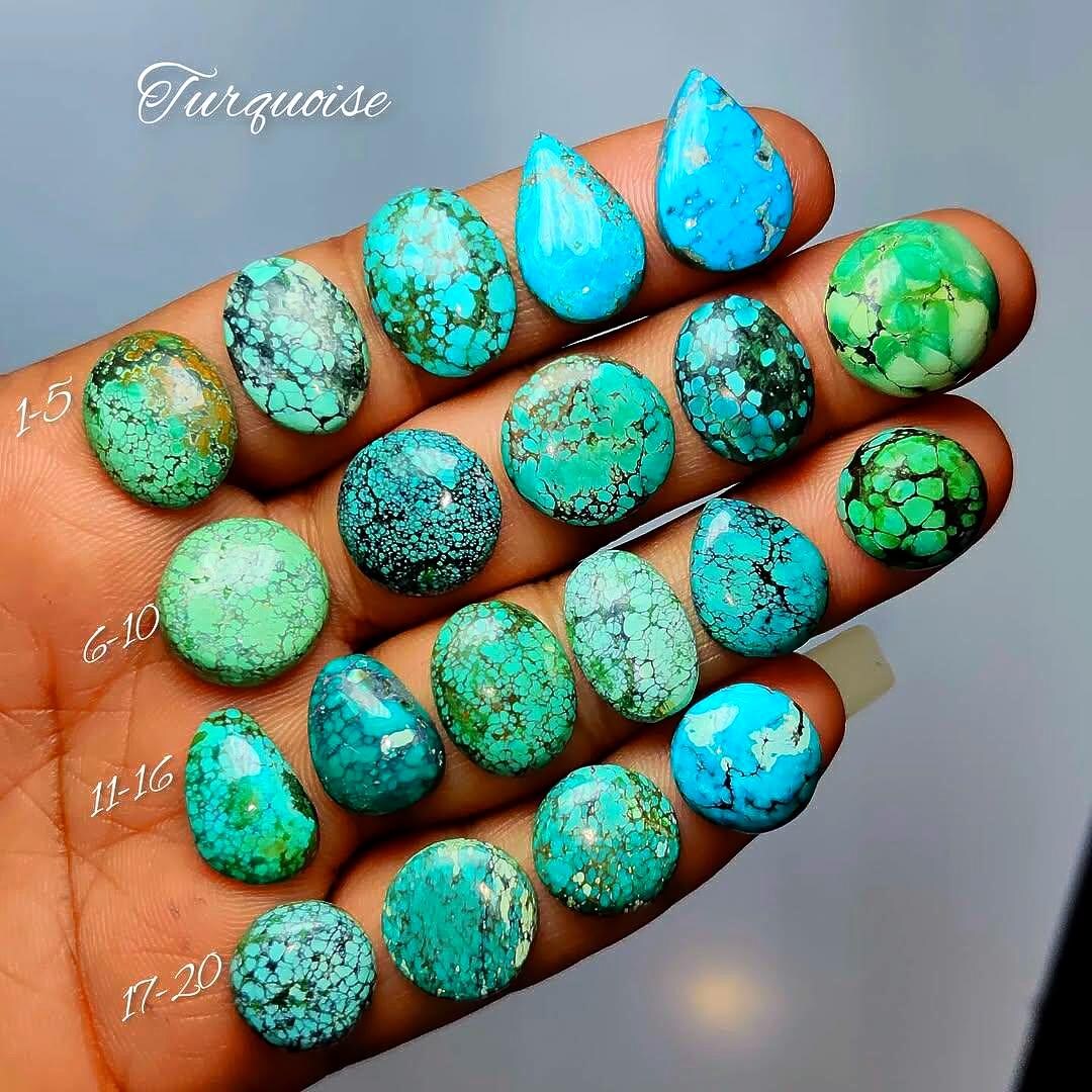 Turquoise Gemstone From USA, Natural Blue Green Stone for Ring Setting ...