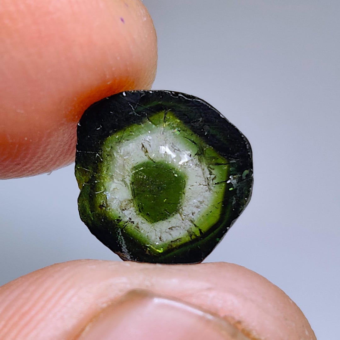 Rare Natural Fire Watermelon Tourmaline Slice Gemstone for Wire ...
