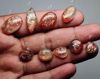 Confetti Sunstone Gemstone - Natural Gemstones for Wire Wrapping Jewelry Making (12mm-23mm)