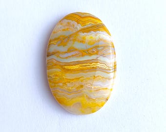 Java Lace Agate Cabochon – Natural Indonesian Gemstone (32x22x5)