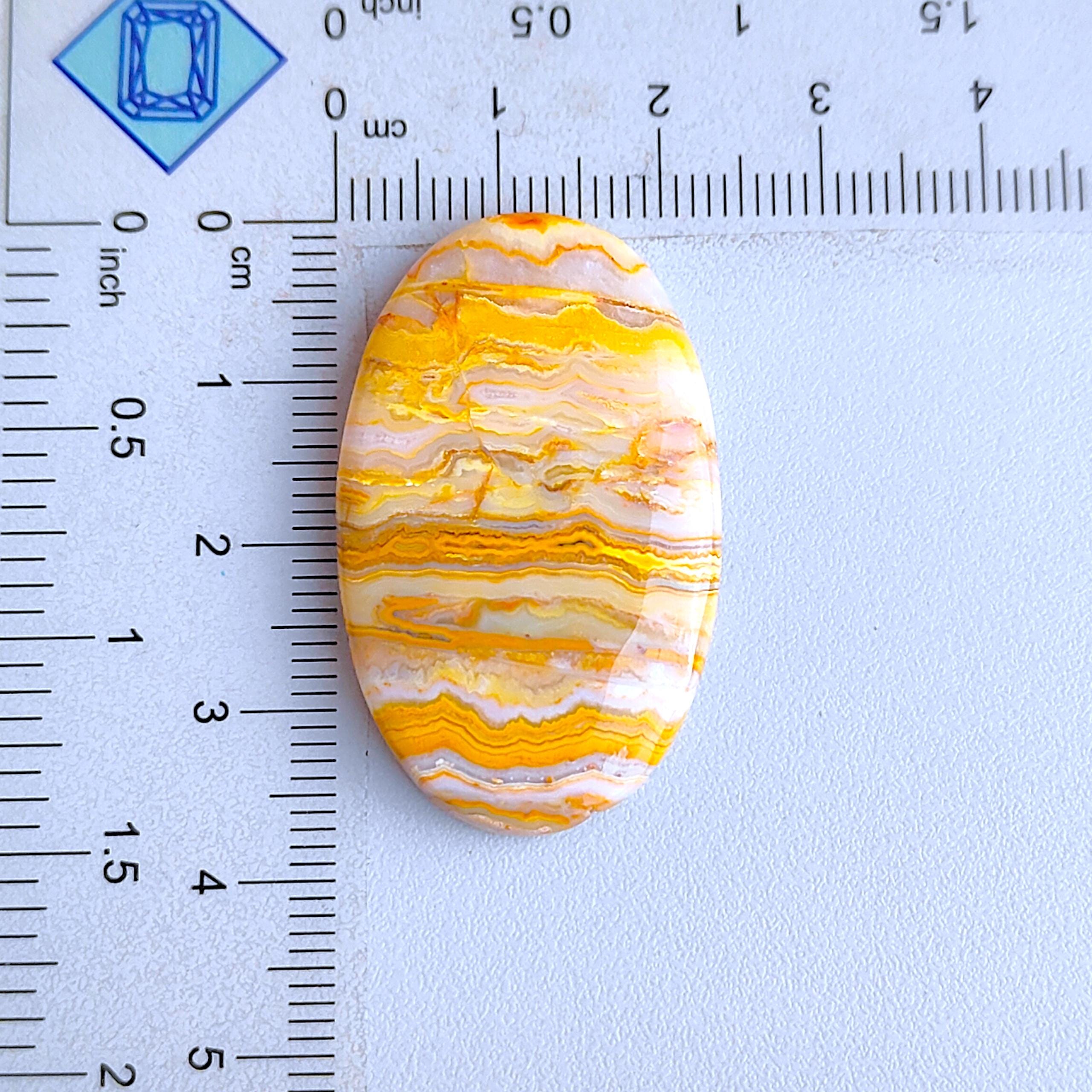 Natural Indonesian Java Lace Agate Oval Cabochon- Brown Beige Pattern ...