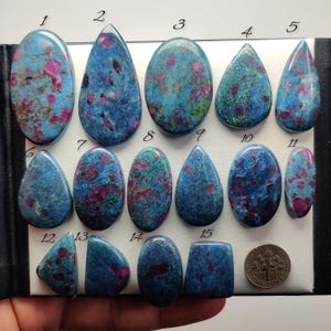 Natural Ruby Kyanite Cabochon - Rare Gemstone for Wire Wrap, Macrame, Pendants, Jewelry (22mm-44mm)