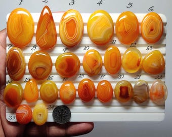 Lake Superior Agate Cabochon - USA Natural Agate Gemstone for Jewelry Making (19mm-40mm)