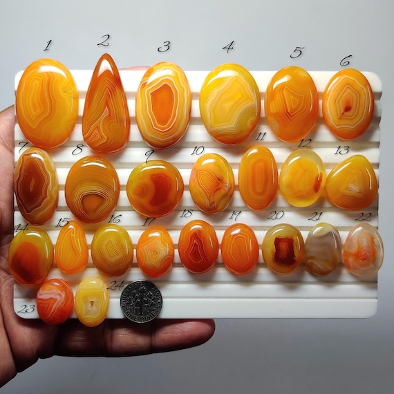 Lake Superior Agate Cabochon - USA Natural Agate Gemstone for Jewelry Making (19mm-40mm)