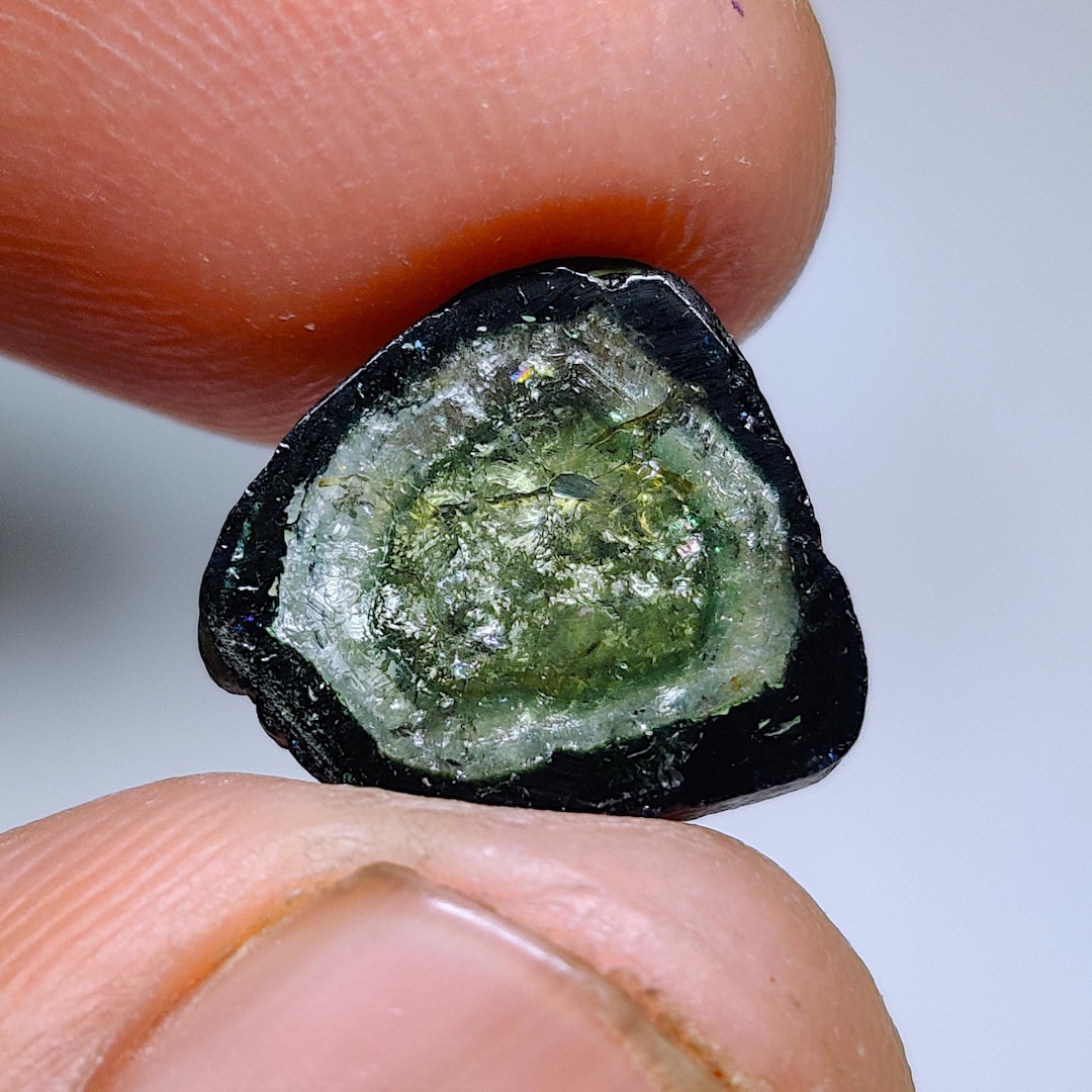 Fire Watermelon Tourmaline Slice Natural Gemstone - Loose Tourmaline ...