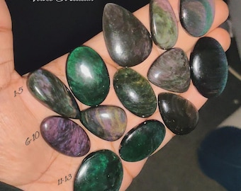 AAA Velvet Obsidian Stone | Deep Black Gem for Rings & Statement Jewelry Design (27-38mm)
