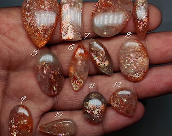 Confetti Sunstone Gemstone - Natural Gemstones for Wire Wrapping Jewelry Making (17mm-32mm)