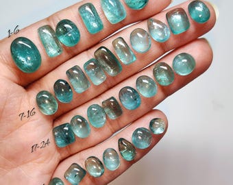 Paraiba Kyanite Cabochon | Ocean Blue Designer Gemstone for Jewelry Making (5-13mm)