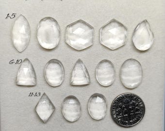 Himalayan Crystal Quartz Faceted Gems | Clear Sparkling Cut Stones | Jewelry Making Supply (13-18mm)