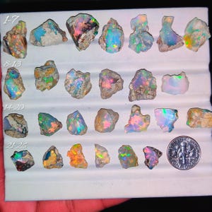 Ethiopia Natural Opal Rough - Gemstone for Jewelry Making Rings, Pendants, Earrings, Crystal Collection (12mmx21mm)