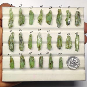 Natural Green Kyanite Druzy Gemstone from Brazil, Raw Sparkling Crystal Stone for Jewelry (15-27mm)