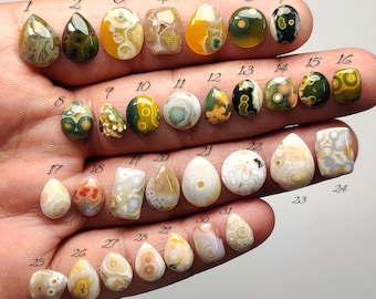 Collector Ocean Jasper Stone | Multicolor Orb Gem for Pendants & Artistic Jewelry Pieces (9-14mm)