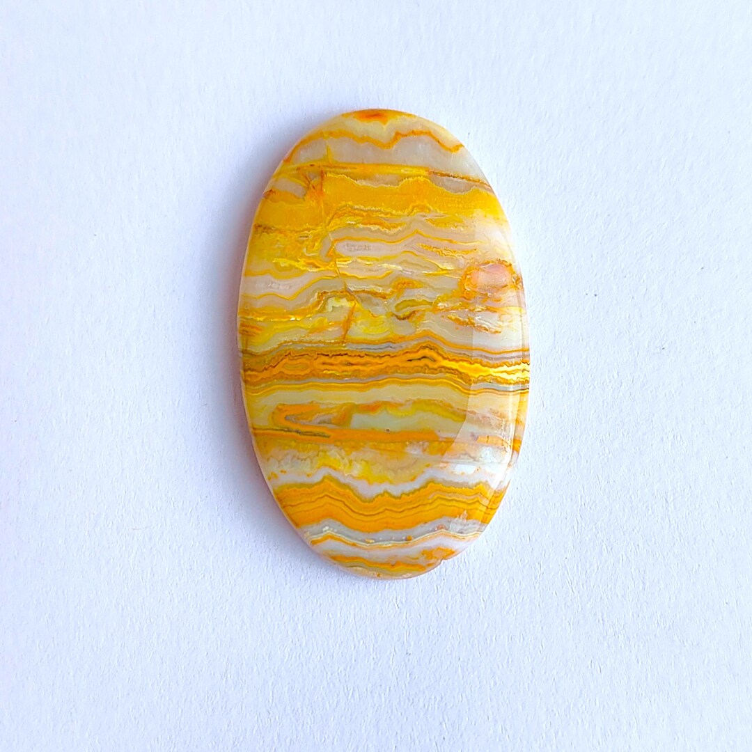 Natural Indonesian Java Lace Agate Oval Cabochon- Brown Beige Pattern ...