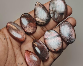 Purple Haze Sunstone Cabochon | Violet Flash Sparkle Gem | Shimmering Jewelry Stone (28-35mm)
