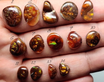 Mexico Fire Agate Natural Gemstone - Jewelry Making, Wire Wrap, Macrame, Silver Rings Pendants (10mm-16mm)