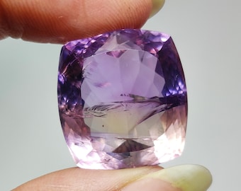 AAA Bi Color Ametrine Cabochon | Amethyst Citrine Crystal | Rare Jewelry Gem (22x20x14mm)