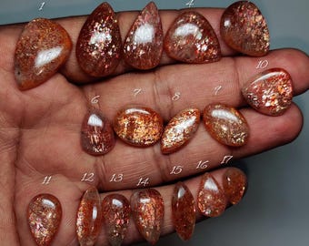 Confetti Sunstone Gemstone - Natural Gemstones for Wire Wrapping Jewelry Making (13mm-27mm)