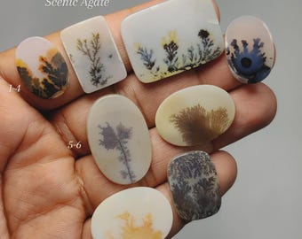 Scenic Agate Cabochon | Landscape Crystal | Picture Stone | Collector Jewelry Gem (19-28mm)