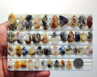Natural Russian Dendrite Agate - Wire Wrapping Stone, Macrame Jewelry Supply, Pendant Ring Making (14mm-33mm)