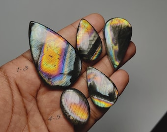 Natural Spectrolite Cabochon | Multicolor Flash Labradorite | Collector Gem (29-55mm)