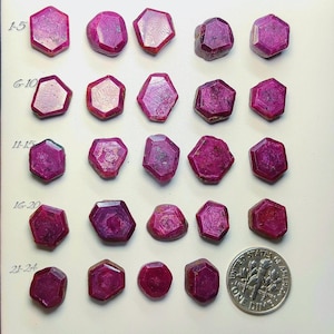 Rubí Trapiche natural de Myanmar, gema rara con patrón de estrella para joyería de colección (9-15 mm).