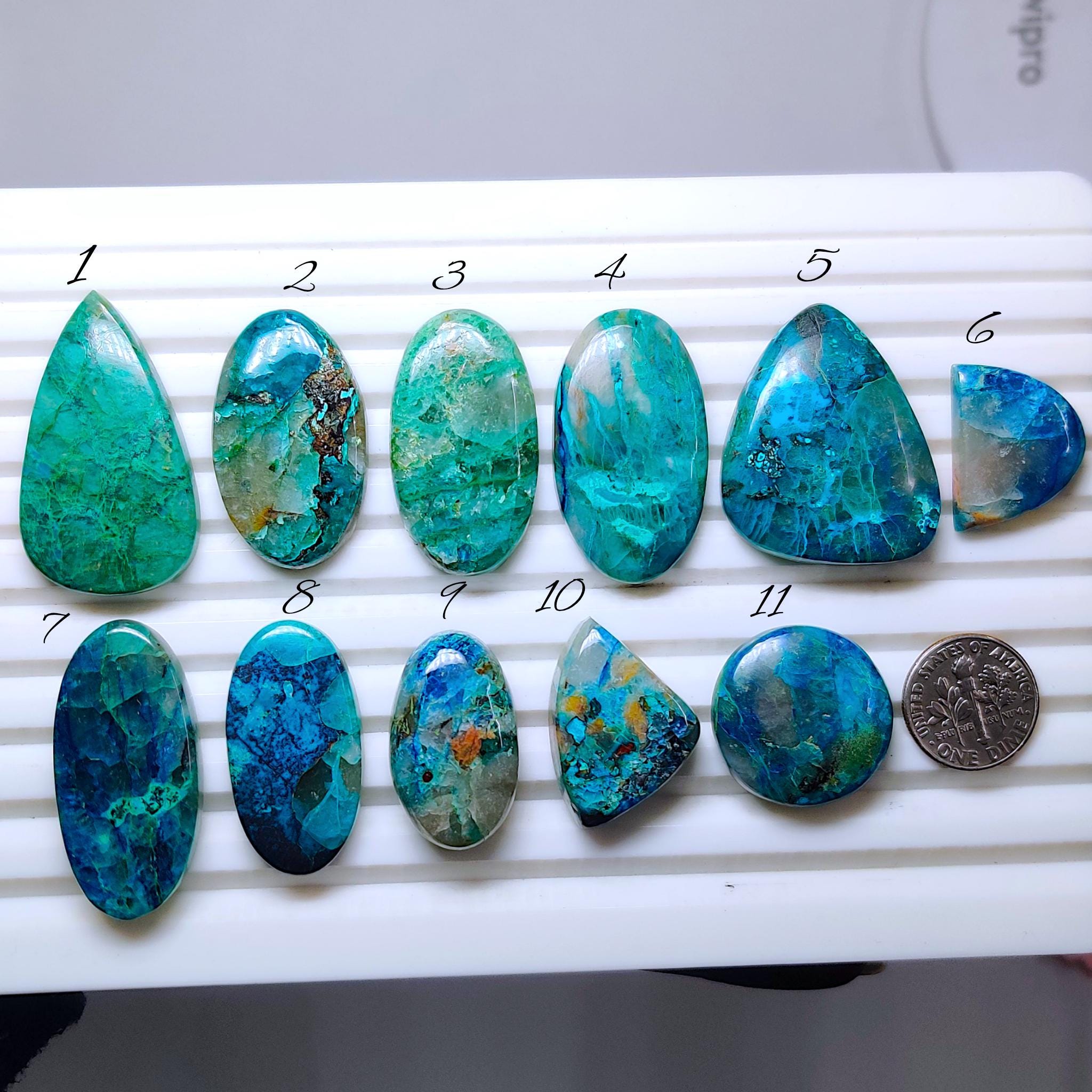 Namibia Quantum Quattro Stone, Azurite Shattuckite Malachite Mix