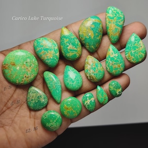 Natural Carico Lake Turquoise Cabochon, Nevada Turquoise, Jewelry Supply (12-31mm)