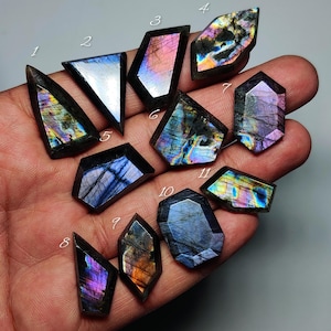 Natural Spectrolite Cabochon Finland - Flash Labradorite Gemstone for Wire Wrap, Rings, Pendants Jewelry (24mmx33mm)
