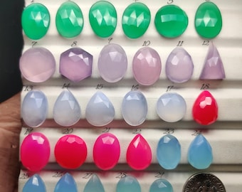Elegant Chalcedony Cabochon | Translucent Crystal Gemstone | Designer Jewelry Stone (11-16mm)