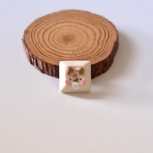 Coffee buddies kitty handmade artisan keycap