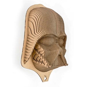 Lord Vader - masque à monter soi-même en carton écologique. 3D sculpture bricolage Puzzle.
