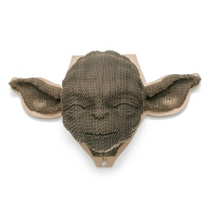 Yoda masque à monter soi-même en carton écologique. 3D sculpture bricolage Puzzle. image 8