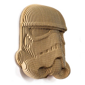 Stormtrooper - masque à monter soi-même en carton écologique. 3D sculpture bricolage Puzzle.