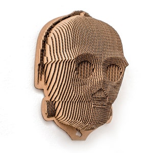 C3P0 - masque à monter soi-même en carton écologique. 3D sculpture bricolage Puzzle.